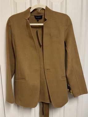 NWT Talbots Camel Brown Wool-Blend Blazer Jacket